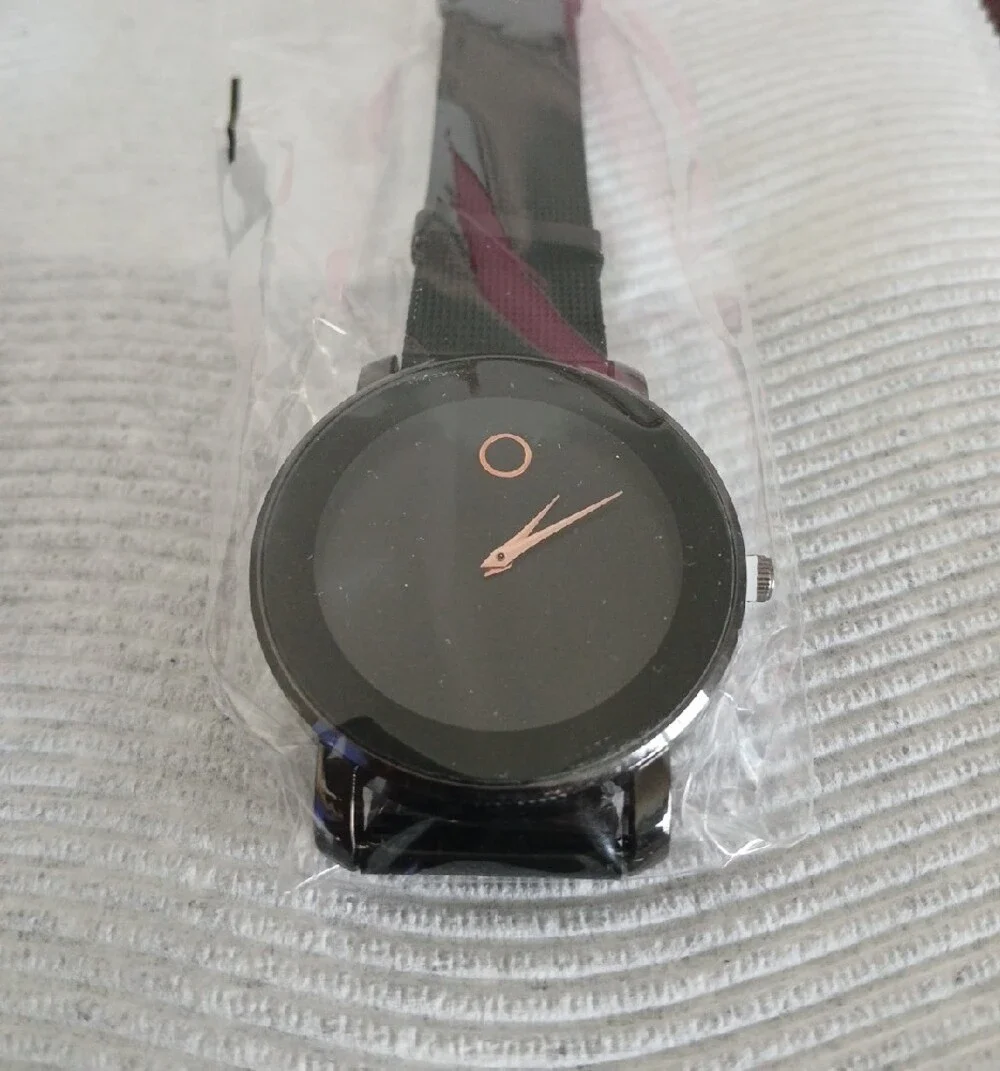 Brand Black Watch with Rose Gold Hands - Minimalist Analog Wearable